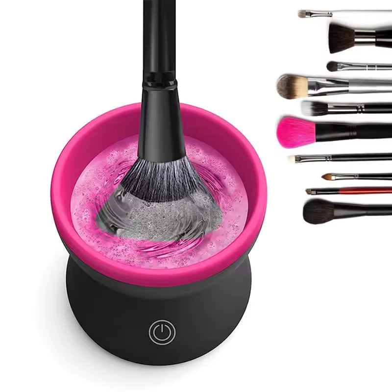Women'S Electric Makeup Brush Cleaning USB Rechargeable Automatic Rotating Silicone Cleaning Cosmetics Cleaning Tool Accessories