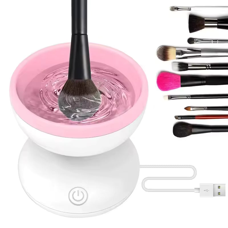 Women'S Electric Makeup Brush Cleaning USB Rechargeable Automatic Rotating Silicone Cleaning Cosmetics Cleaning Tool Accessories
