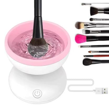 Women'S Electric Makeup Brush Cleaning USB Rechargeable Automatic Rotating Silicone Cleaning Cosmetics Cleaning Tool Accessories